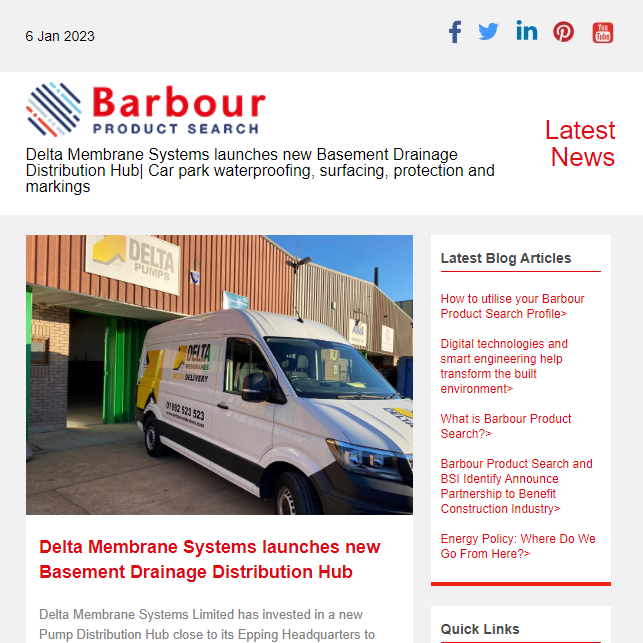 Delta Membrane Systems launches new Basement Drainage Distribution Hub| Car park waterproofing, surfacing, protection and markings